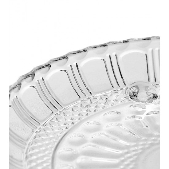 Prato 18cm por 3,5cm Brandon Com 3 Pés em Cristal Ecológico